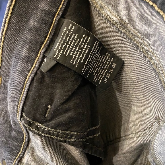 J Brand Ruby high rise crop cigarette jeans assymetrical raw hem grey denim 27 - Picture 7 of 10